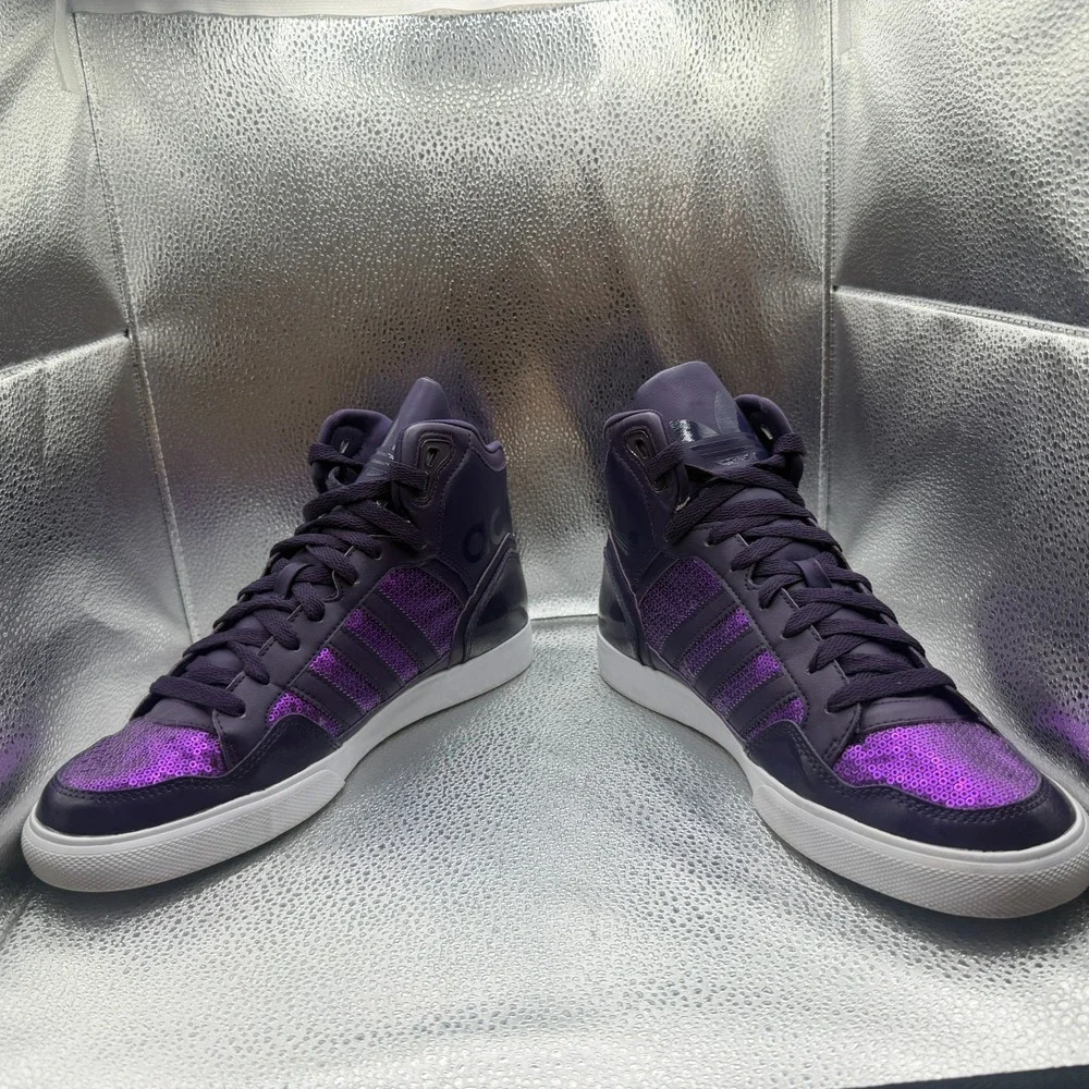 Size 9.5 Adidas Originals Extaball High Dark Violet Purple‎ Womens Shoes S77397